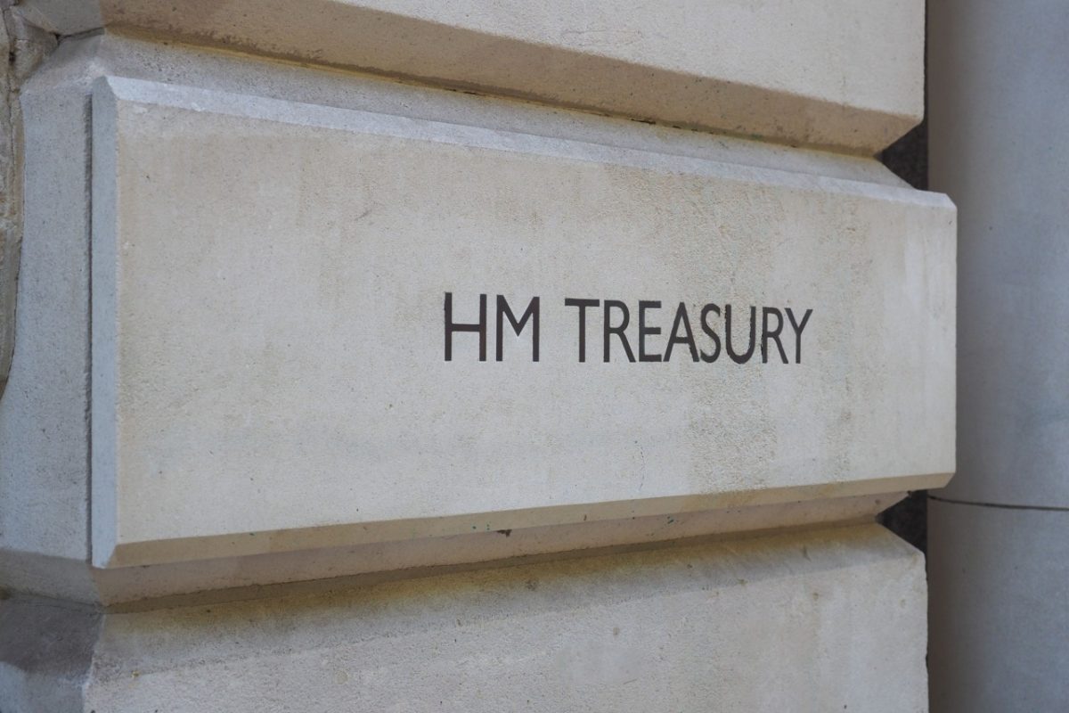 exterior of HM Treasury, London